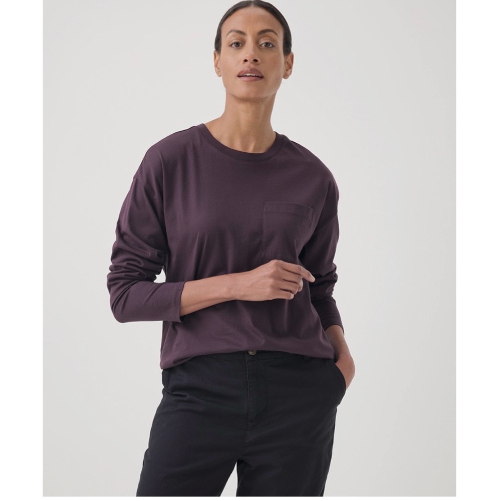 NWT Pact Women’s Softspun Long Sleeve Pocket Tee